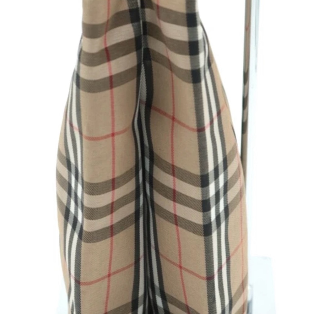 Burberry Beige Checkered Tote Bag - Picture 3 of 10